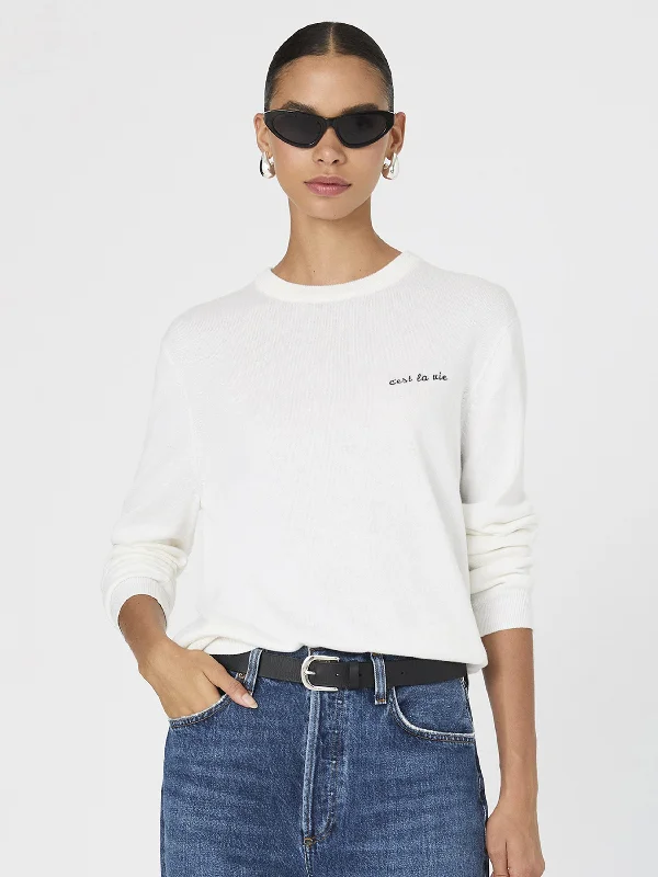 Cashmere Blend Embroidered Sweater