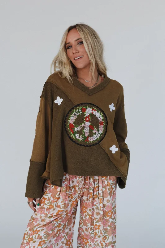 Peaceful Embrace Sweater - Olive