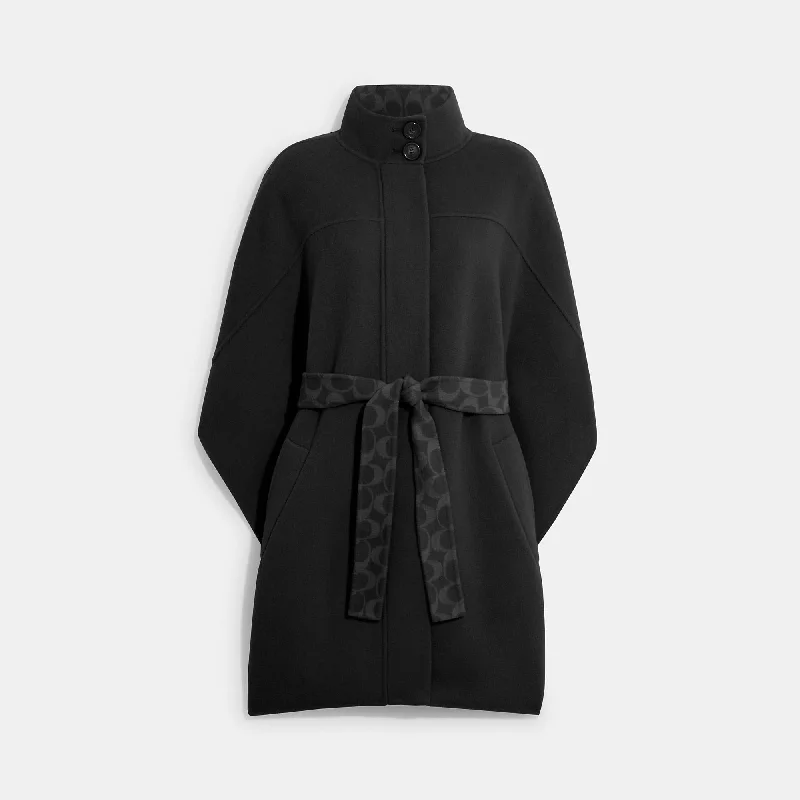 Coach Outlet Double Face Wool Cape