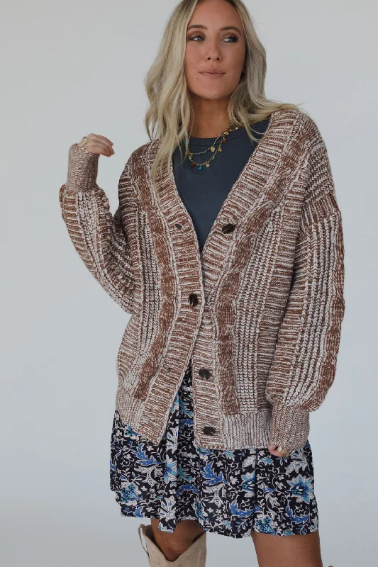 Sunset Stroll Cardigan - Brown