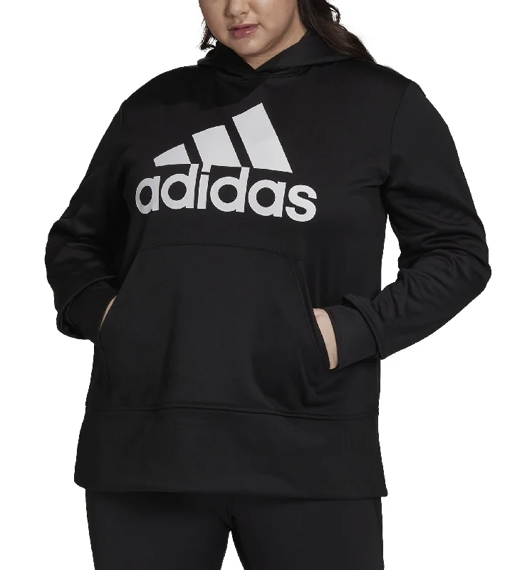 Adidas Plus Size Aeroready Big Logo Long Sleeve Hoodie