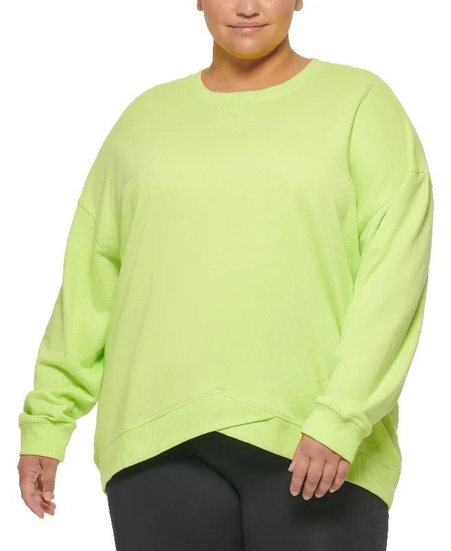 Calvin Klein Performance Plus Size Dropped-Shoulder Sweatshirt