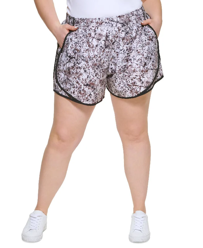 Calvin Klein Performance Plus Size Printed Running Shorts