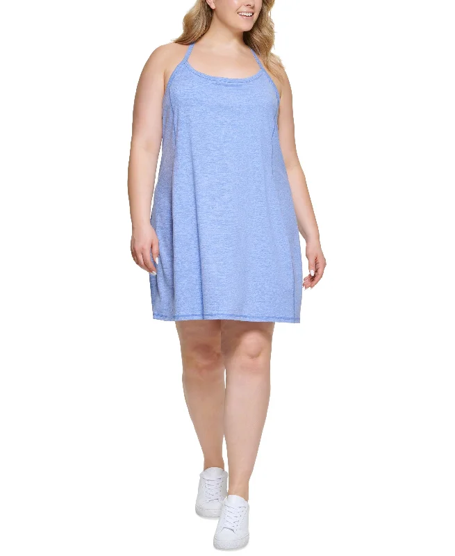 Calvin Klein Performance Plus Size Space Dyed Strappy Tank Dress