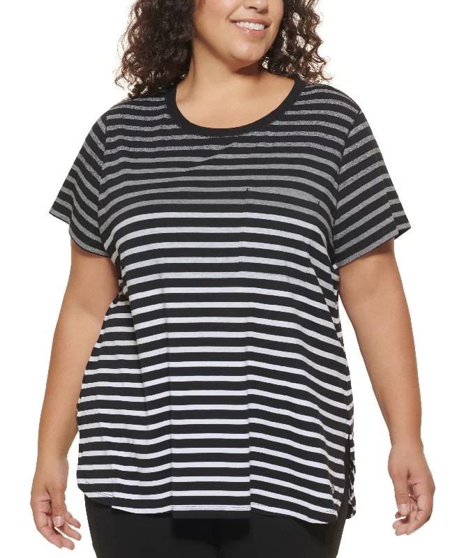 Calvin Klein Performance Plus Size Striped T-Shirt