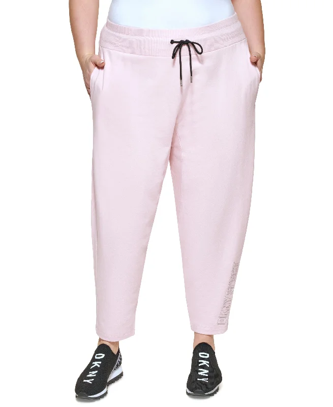 DKNY Sport Plus Size Metallic Logo Pants