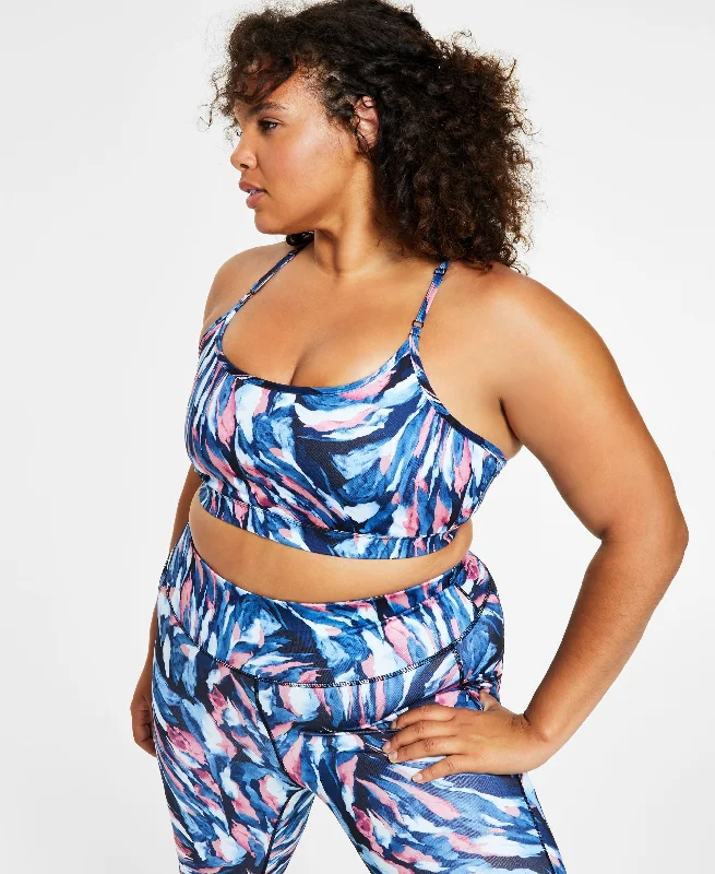 ID Ideology Plus Size Brushstroke Print Low Impact Sports Bra