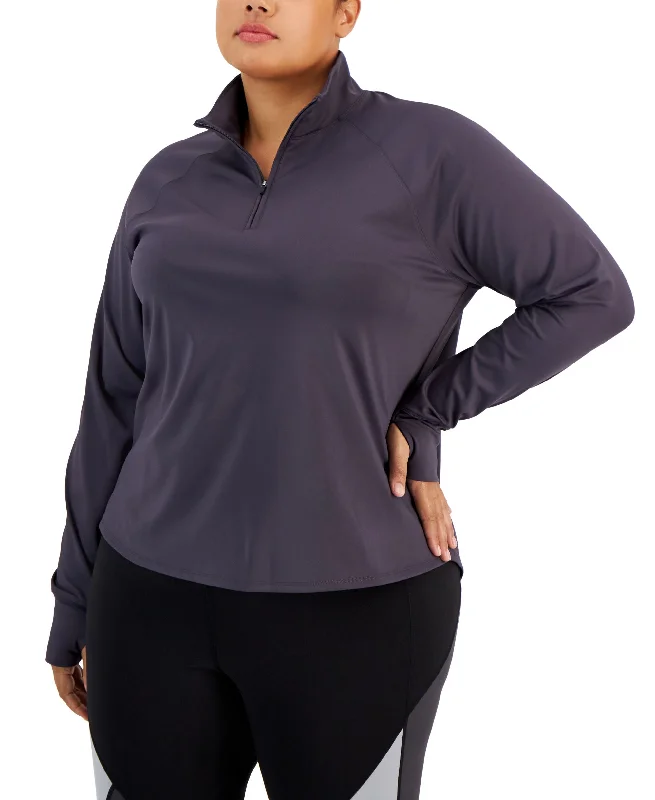 Plus Size Quarter Zip Sweatshirt