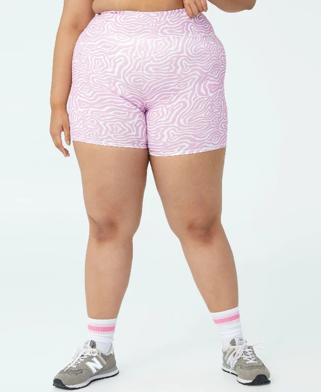 Trendy Plus Size Active Printed Summer Bike Shorts