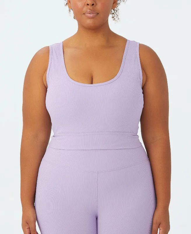 Trendy Plus Size Active Rib Crop Tank Top