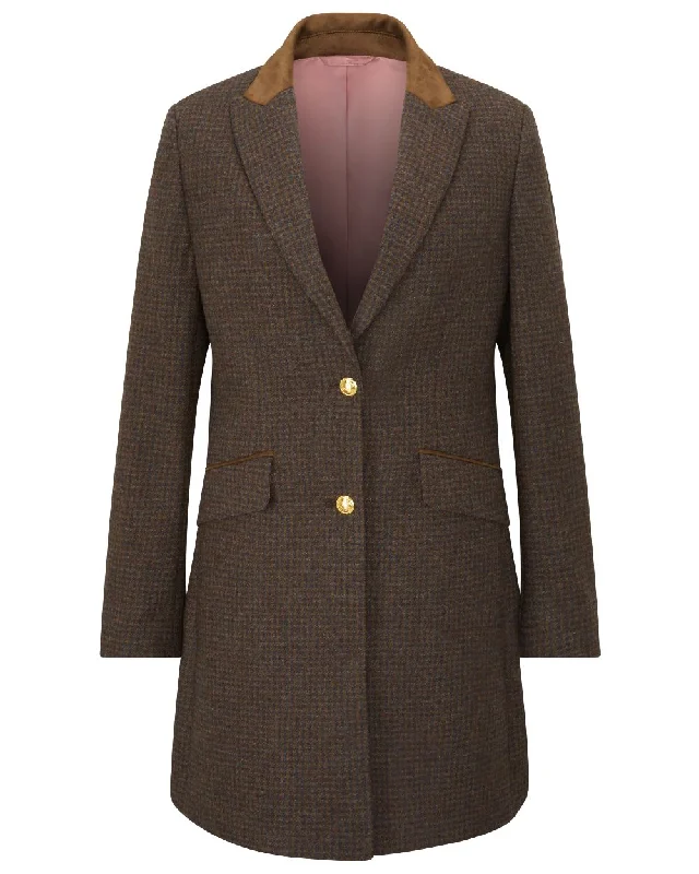 Alan Paine Surrey Mid-Thigh Tweed Coat