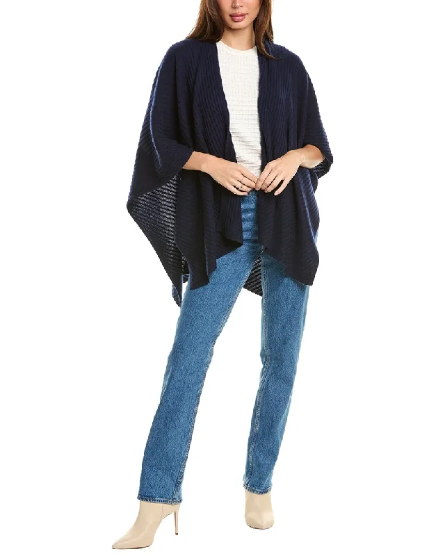 Amicale Cashmere Traveling Rib Cashmere Cape