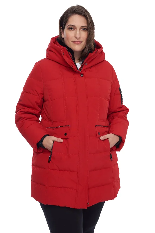 KOOTNEY PLUS | WOMEN'S VEGAN DOWN (RECYCLED) MID-LENGTH PARKA (PLUS SIZE)