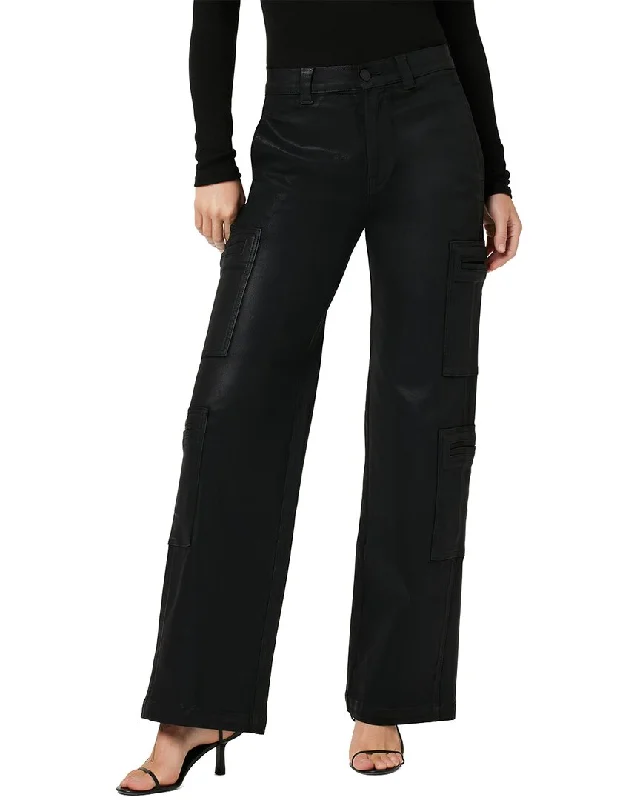 HUDSON Jeans Cargo Coated Blk Beauty Wide Leg Jean