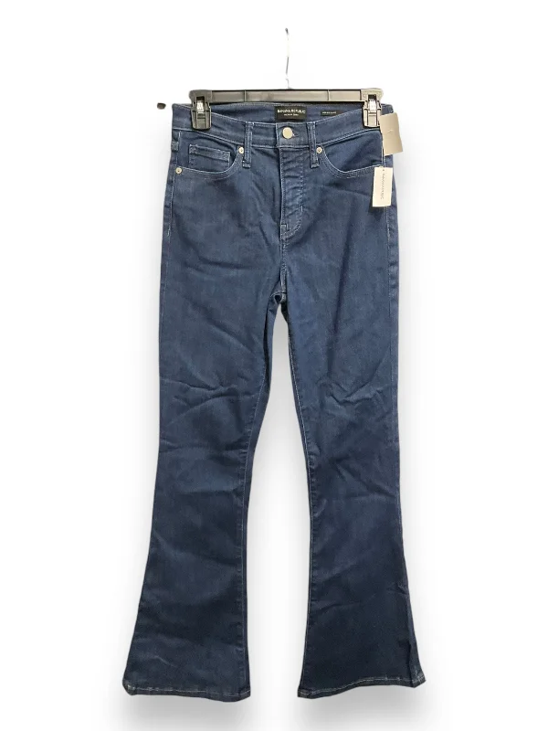 Jeans Flared By Banana Republic In Blue Denim, Size: 2