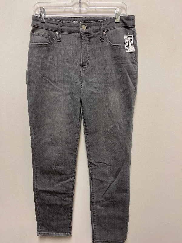 Jeans Skinny By Chicos In Grey Denim, Size: 6