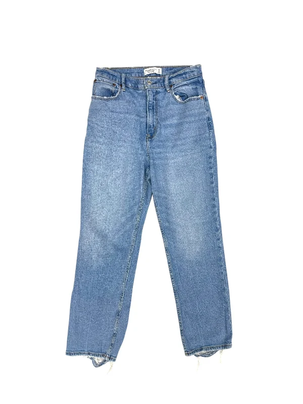 Jeans Straight By Abercrombie And Fitch In Blue Denim, Size: 8