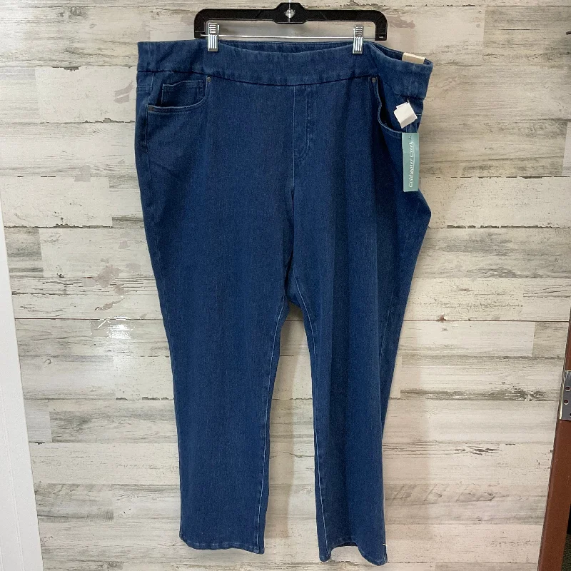 Jeans Straight By Coldwater Creek In Blue Denim, Size: 22