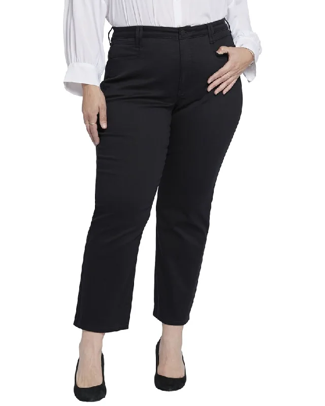 NYDJ Plus Bailey Black Straight Leg Jean