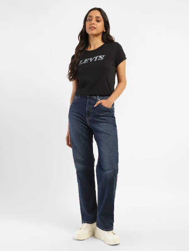 Women's High Rise Ribcage Straight Fit Jeans