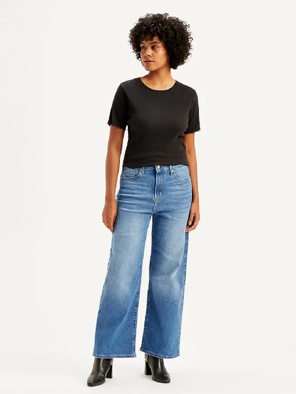 Women's High Rise Wide Leg Jeans