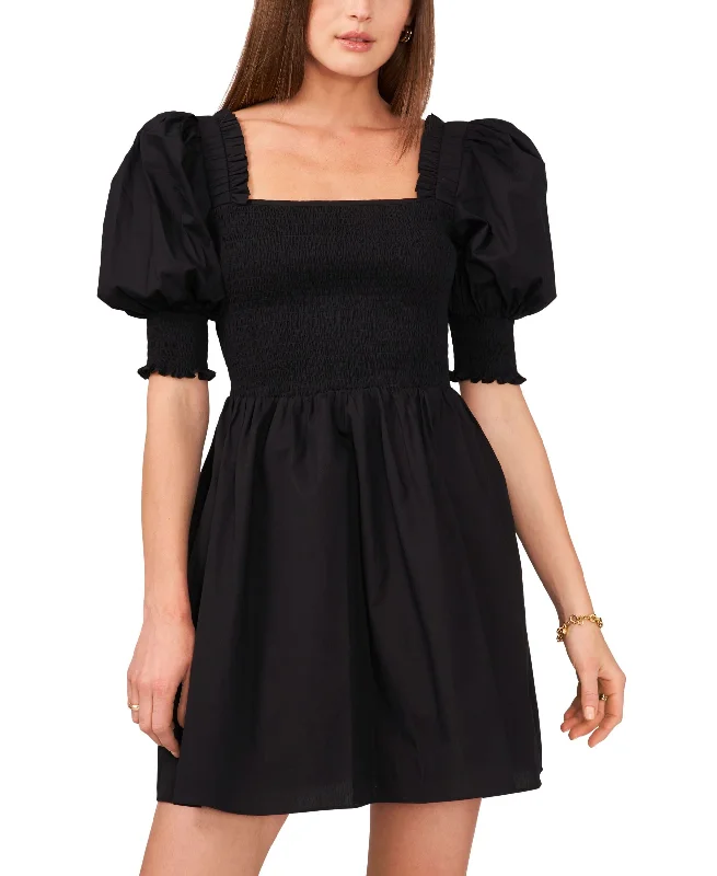 1.State Womens Puff Sleeve Mini Dress