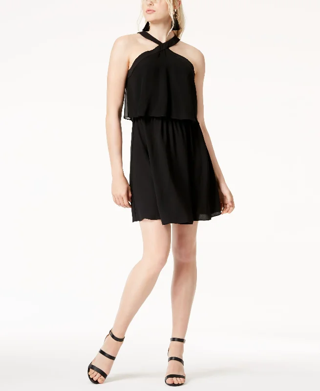 Bar III Popover Halter Shift Dress