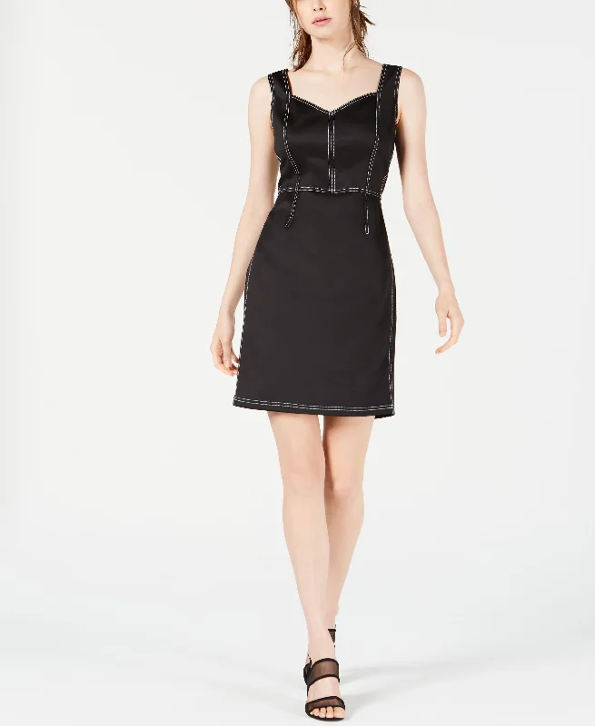 Bar III Stitched Bodice Sheath Dress