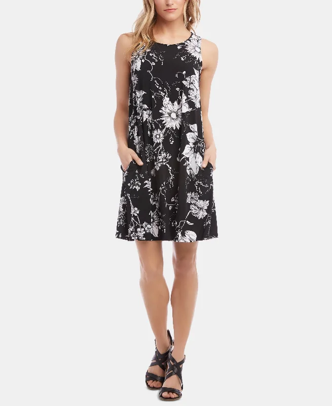 Karen Kane Chloe Floral Print A Line Dress