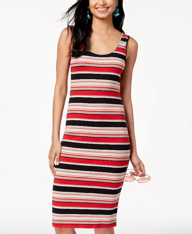 Planet Gold Juniors Sleeveless Striped Bodycon Dress