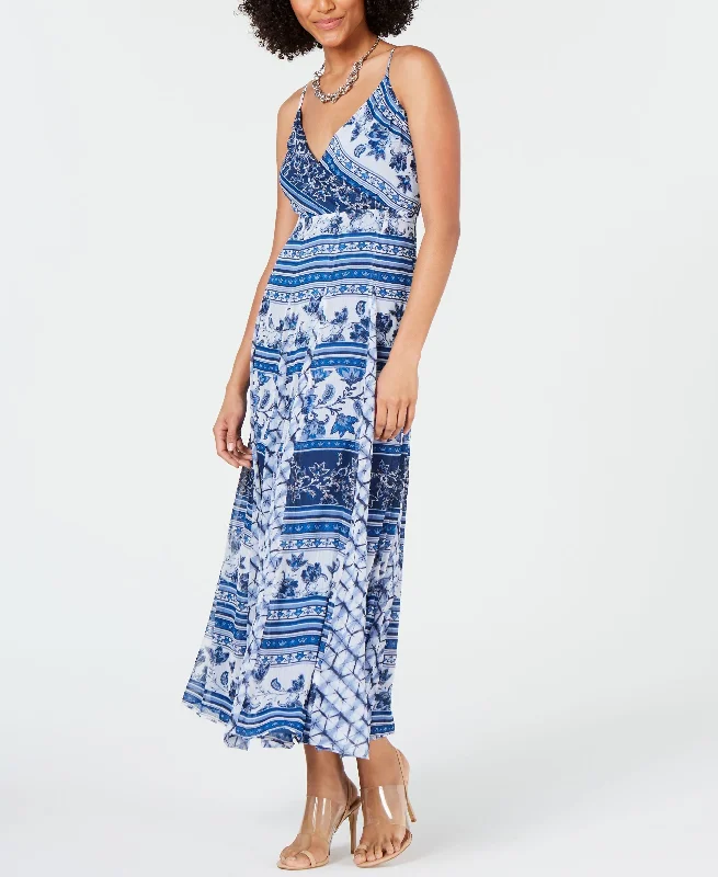 Printed Pleated Maxi Dress