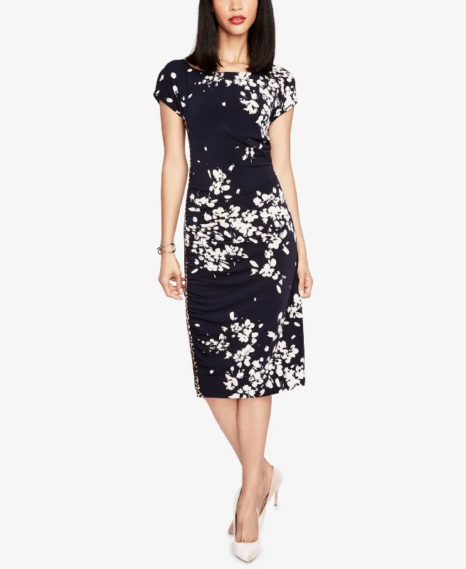 Rachel Rachel Roy Mixed Print Ruched Bodycon Dress