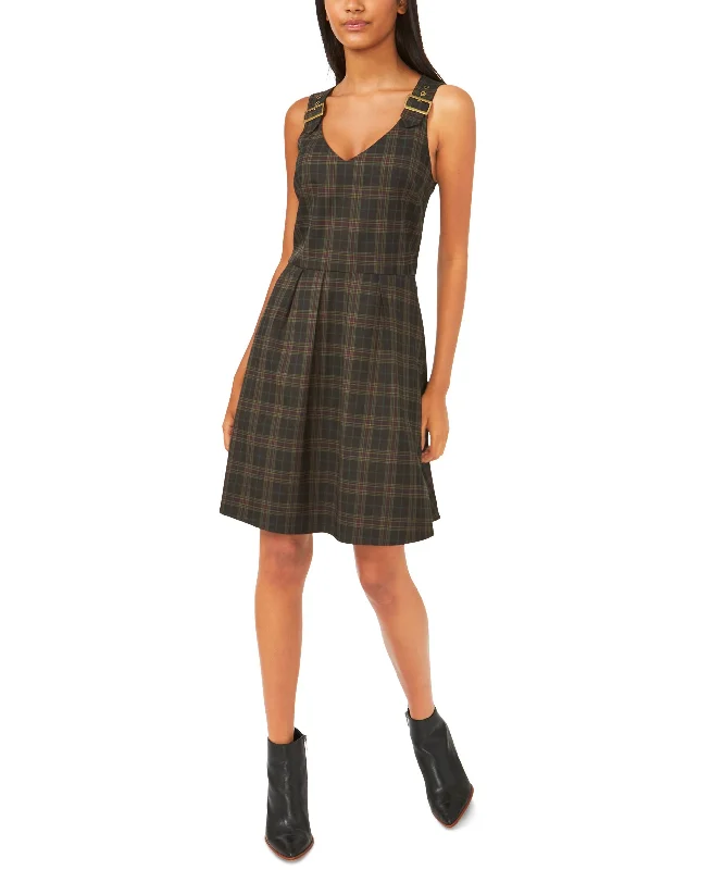 Riley Rae Diana Plaid A Line Dress