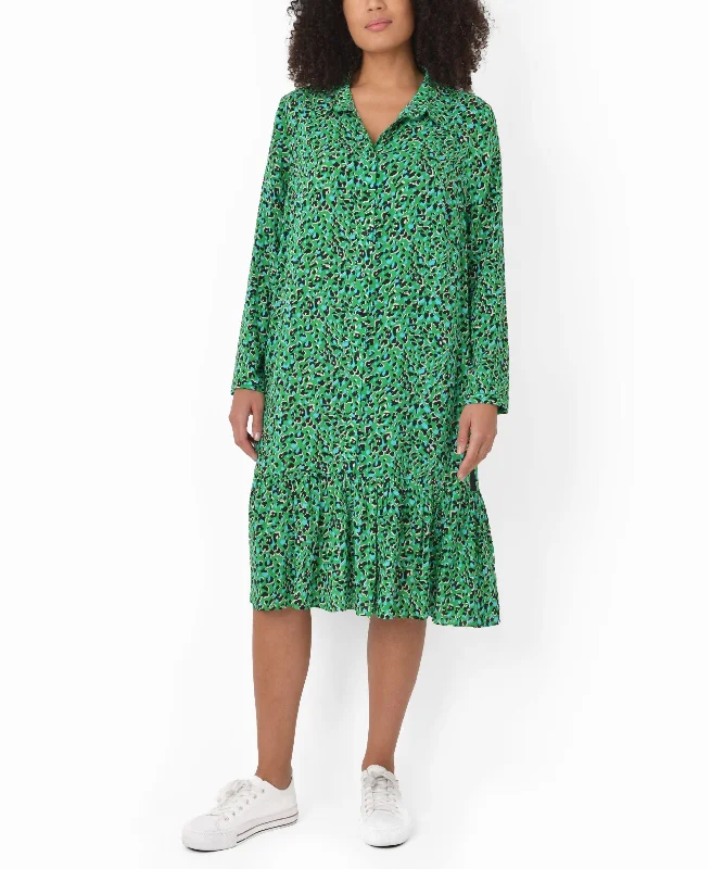 Womens Smudge Print Shirt Dress