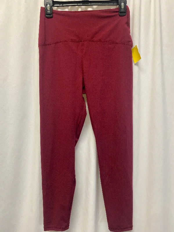 Athletic Leggings By A New Day In Maroon, Size: M