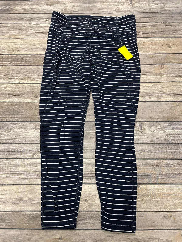 Athletic Leggings By Athleta In Striped Pattern, Size: M