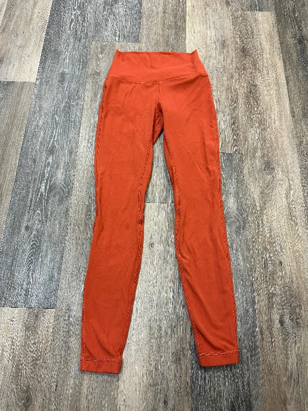 Athletic Leggings By Lululemon In Orange, Size: 4