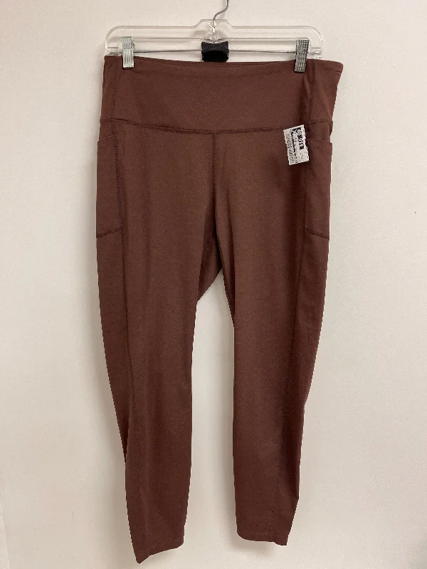 Athletic Leggings By Mondetta In Brown, Size: Xl