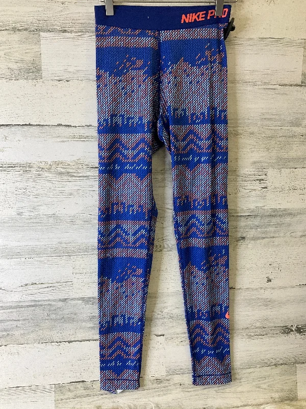 Athletic Leggings By Nike In Blue, Size: S