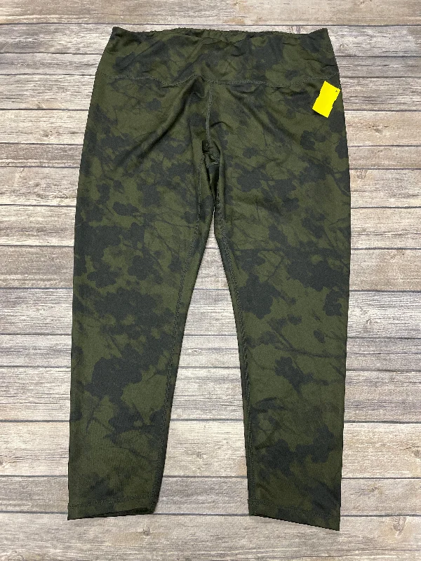 Athletic Leggings By Zella In Camouflage Print, Size: 1x