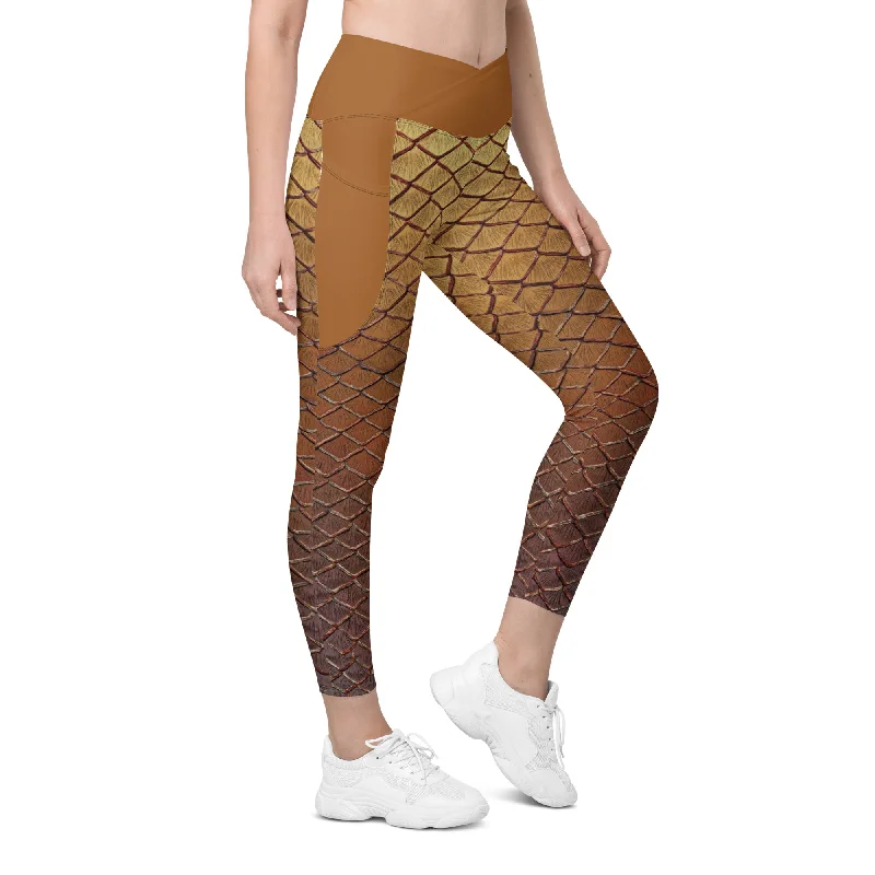 Demeter Cross Waist Leggings with Pockets