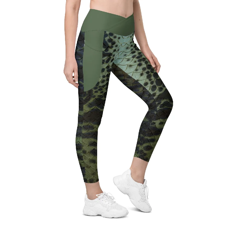 Everglade Cross Waist Leggings with Pockets