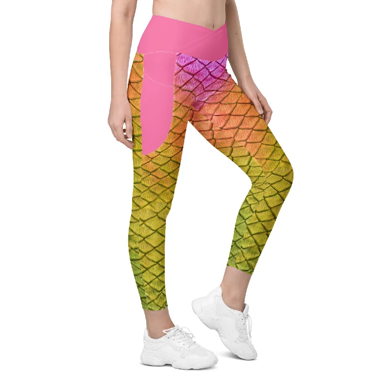 Lilikoi Cross wasit leggings with pockets