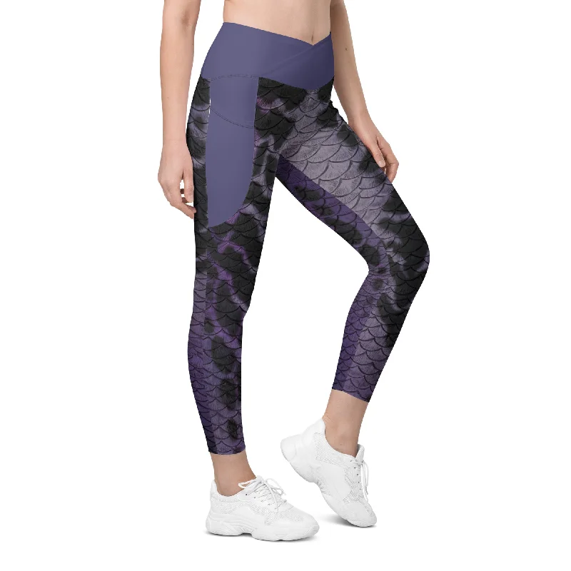 Scylla Cross Waist Leggings with Pockets