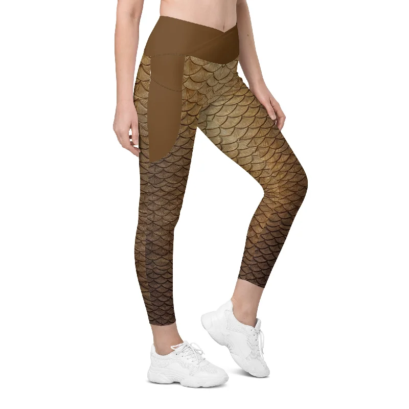 Sun Seeker Cross waist leggings with pockets