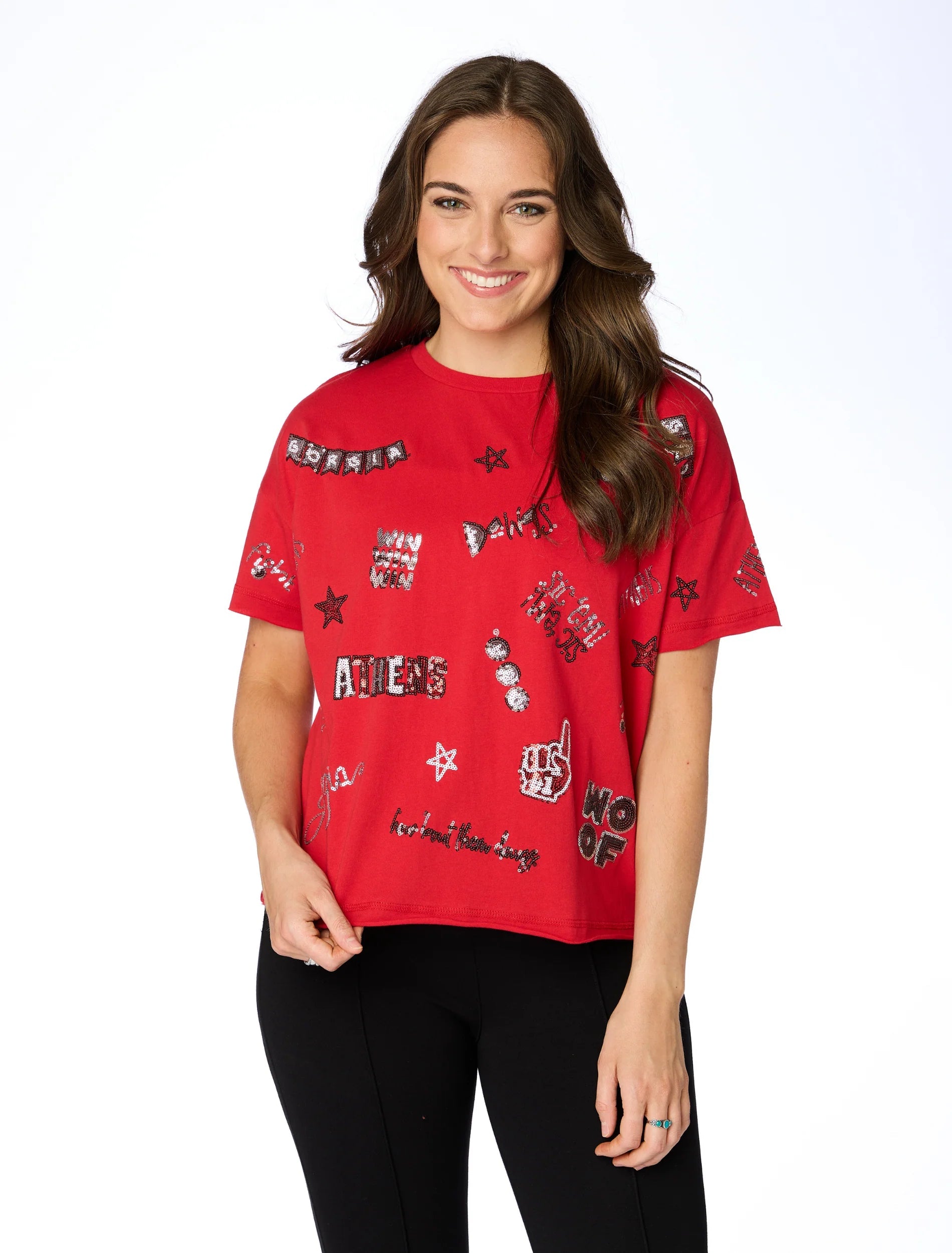 Stewart Simmons The UGA Sequin Spirit Tee