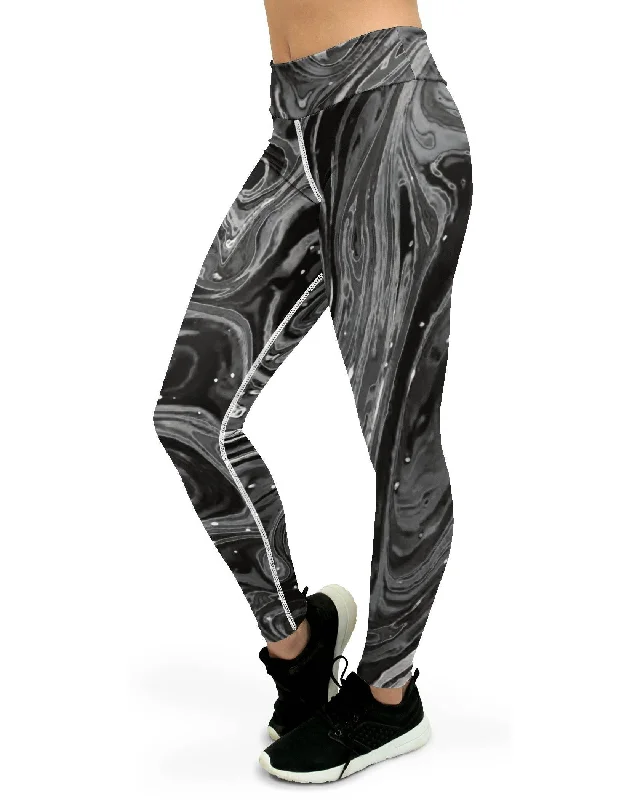 Grey Swirl Yoga Pants