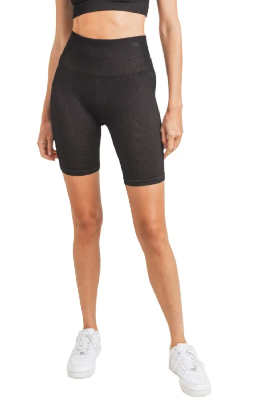 Mono B Rib Dry Brush Seamless High-Waisted Biker Shorts APH3040