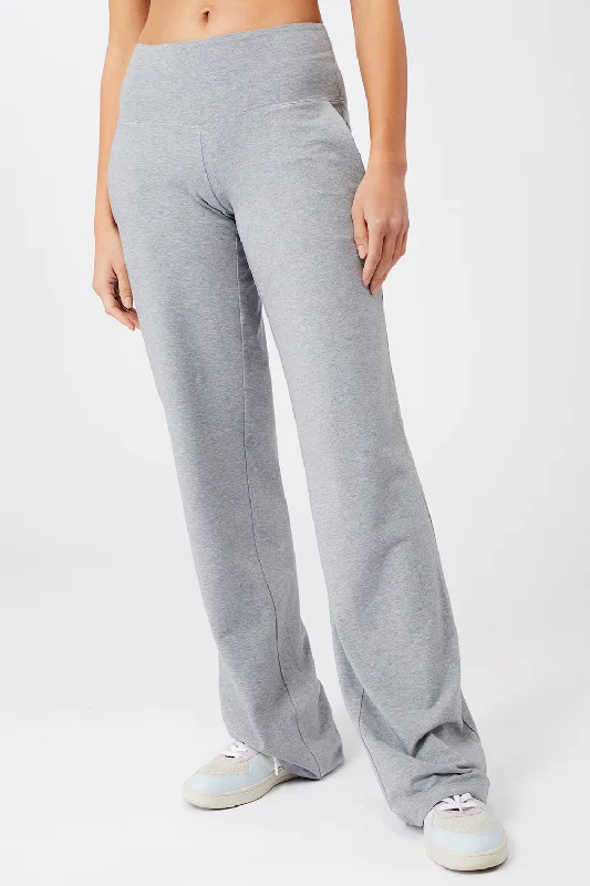 Wide Leg  Pants (Grey Melange)