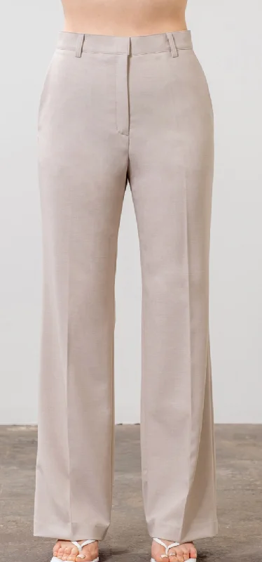 Pleated Front Wide Leg Pants by Moon River